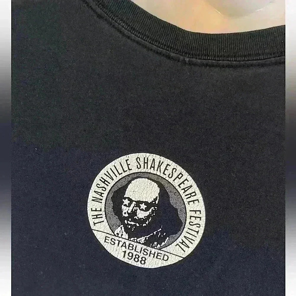 William Shakespeare black T-shirt “first thing we do” quote size XL Gildan top - Picture 2 of 14